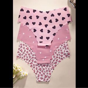 3-Pack, Pink Tones, Heart, Soft Panties